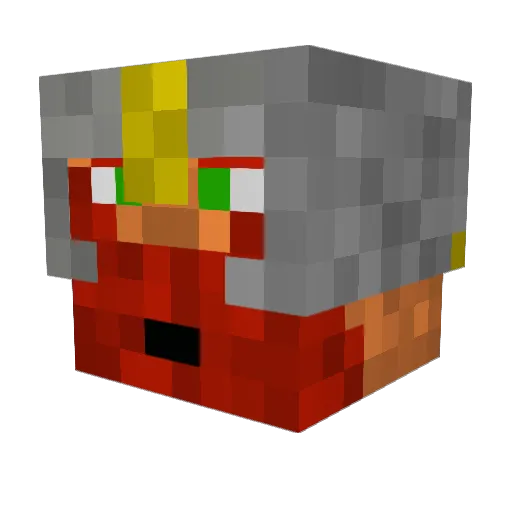 monkeymanpk Minecraft avatar head, 3D render