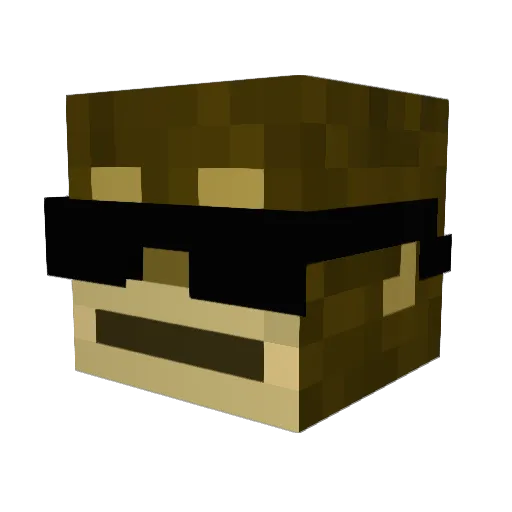 monkeymaster408 Minecraft avatar head, 3D render