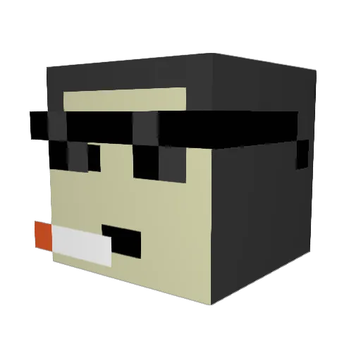 monkeymax199 Minecraft avatar head, 3D render