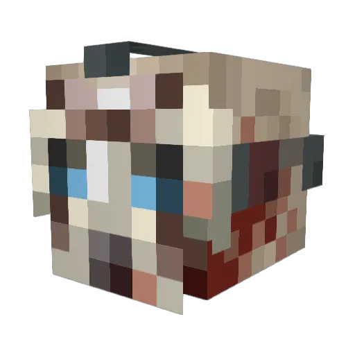 monkeymoody Minecraft avatar head, 3D render
