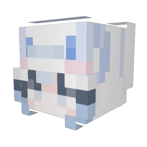 monkeysoda Minecraft avatar head, 3D render