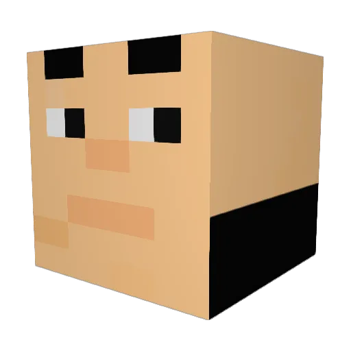 monkohouse Minecraft avatar head, 3D render