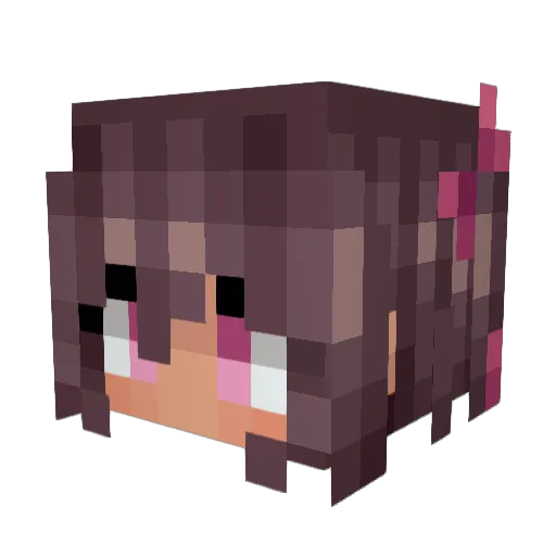 monkou Minecraft avatar head, 3D render