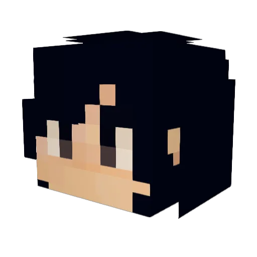 monku_momo Minecraft avatar head, 3D render