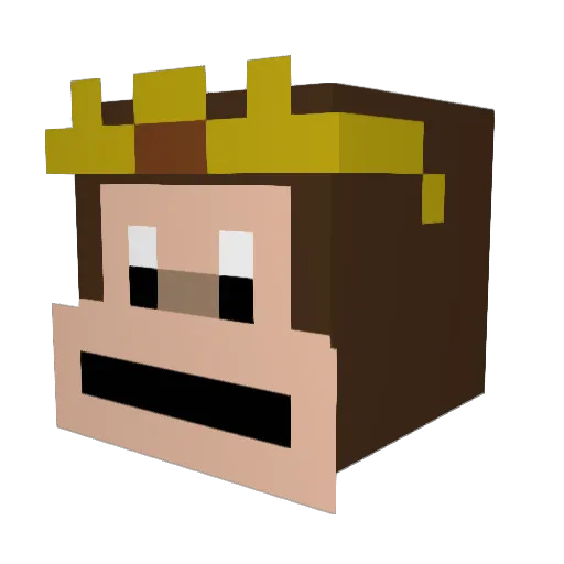 monkyOH Minecraft avatar head, 3D render