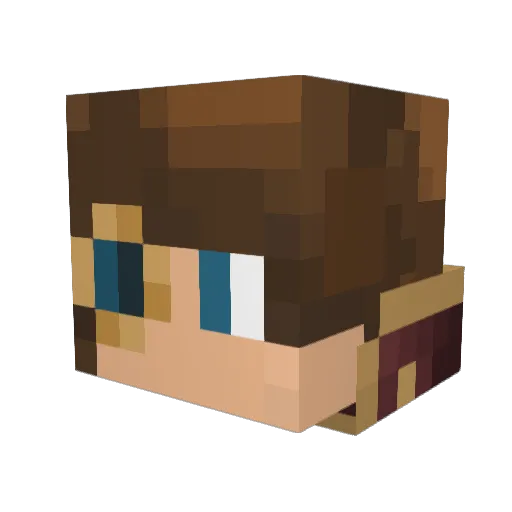monkyay Minecraft avatar head, 3D render