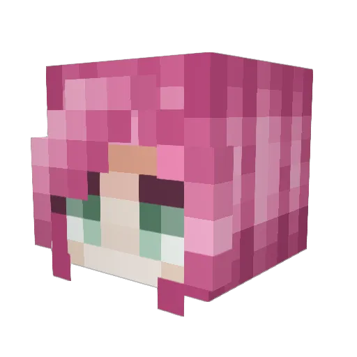 monkykitty Minecraft avatar head, 3D render