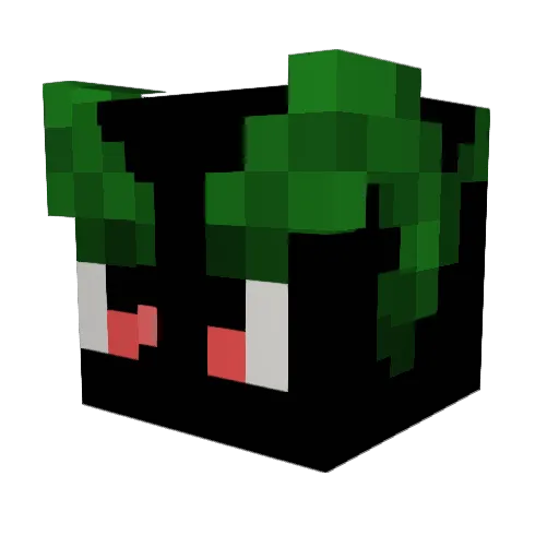 monkzzz Minecraft avatar head, 3D render