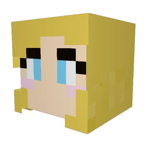 monmon12 Minecraft avatar head, 3D render