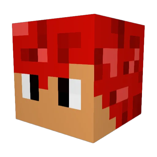 mono00toxic Minecraft avatar head, 3D render