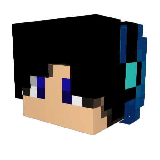 mono_1212 Minecraft avatar head, 3D render