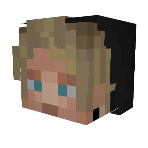 monoamin_ Minecraft avatar head, 3D render