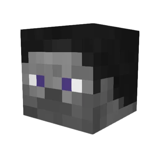 monochrome24 Minecraft avatar head, 3D render