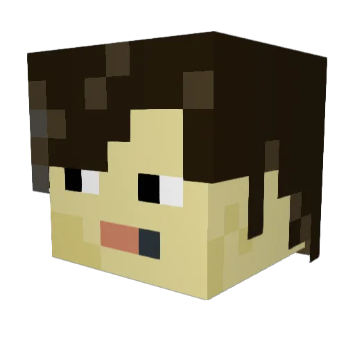 monoclegame Minecraft avatar head, 3D render