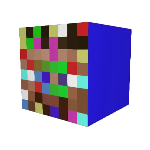 monoco Minecraft avatar head, 3D render