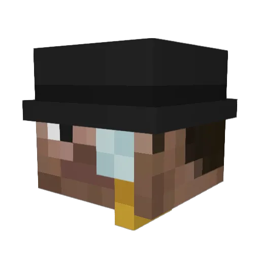 monokel Minecraft avatar head, 3D render