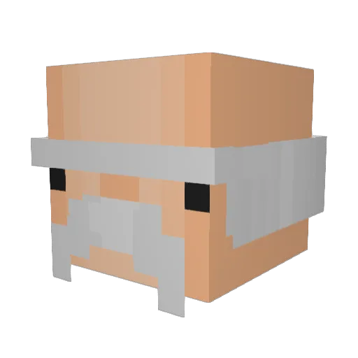 monokiinttv Minecraft avatar head, 3D render