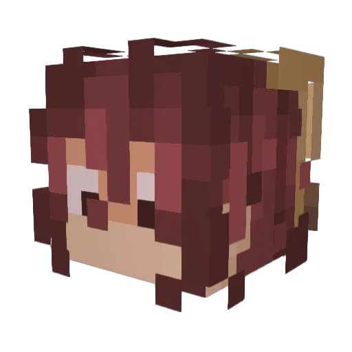 monokubi Minecraft avatar head, 3D render