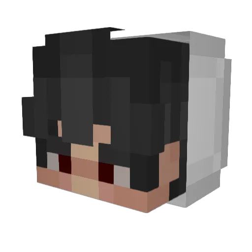 monoloth Minecraft avatar head, 3D render