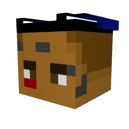 monoooo Minecraft avatar head, 3D render