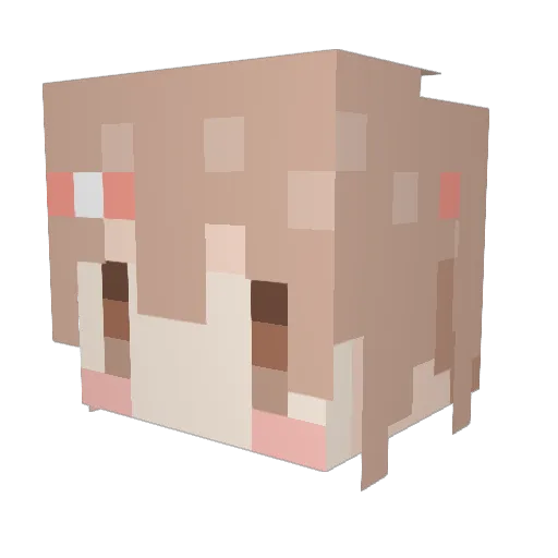 monoooon Minecraft avatar head, 3D render