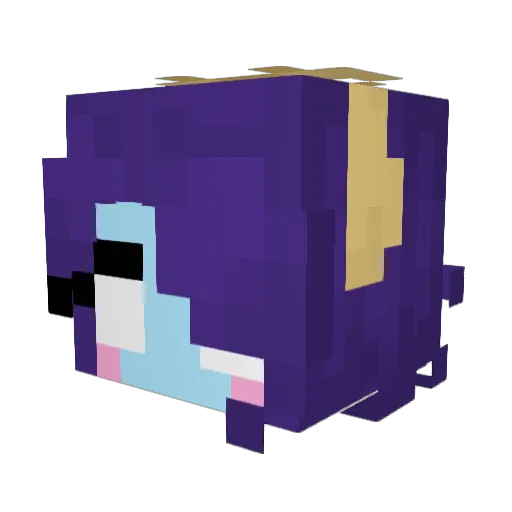 monotart Minecraft avatar head, 3D render