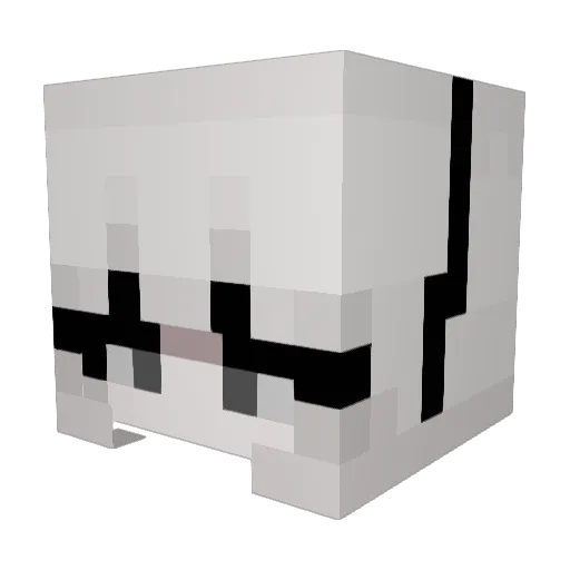 monotonija Minecraft avatar head, 3D render
