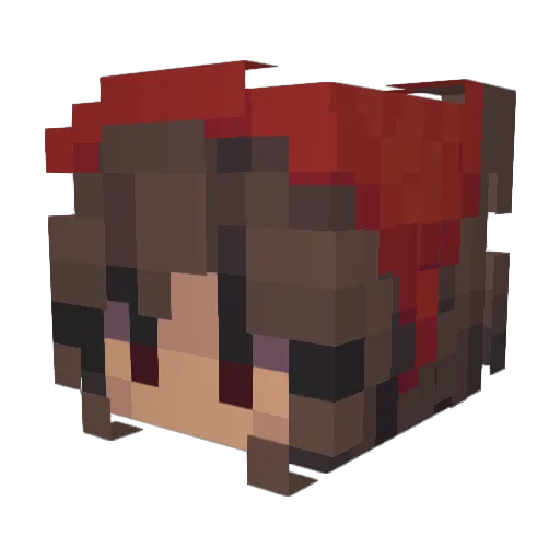 monroro Minecraft avatar head, 3D render