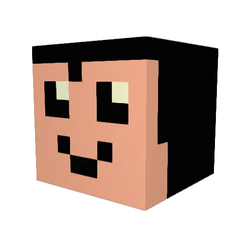 monsieurpasteque Minecraft avatar head, 3D render