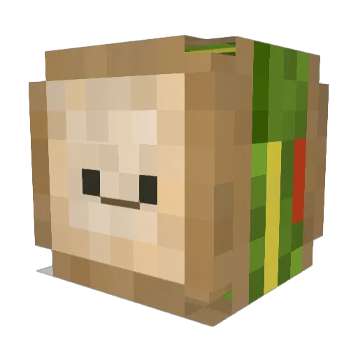 monst21 Minecraft avatar head, 3D render