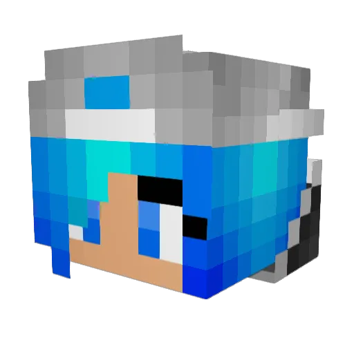 monster25 Minecraft avatar head, 3D render