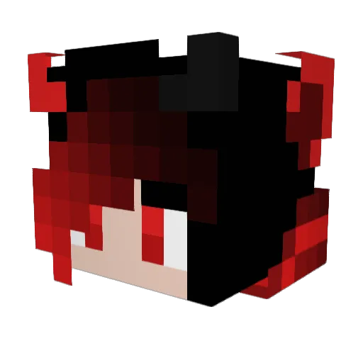 monster_ghost Minecraft avatar head, 3D render
