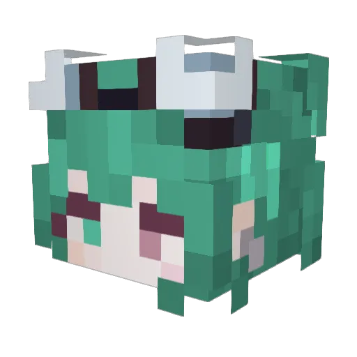monsterahri Minecraft avatar head, 3D render