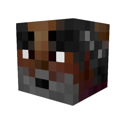 monsterbrick Minecraft avatar head, 3D render