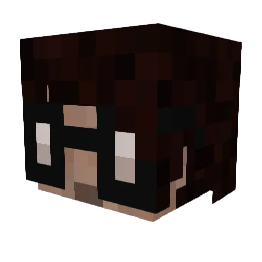 monsto Minecraft avatar head, 3D render