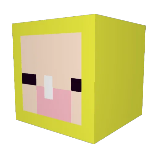 monstu Minecraft avatar head, 3D render
