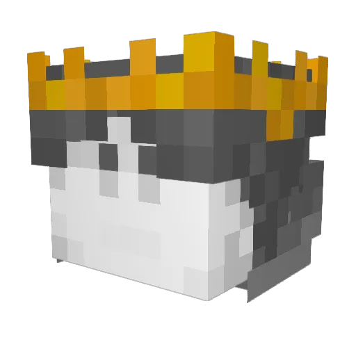 mont_ Minecraft avatar head, 3D render