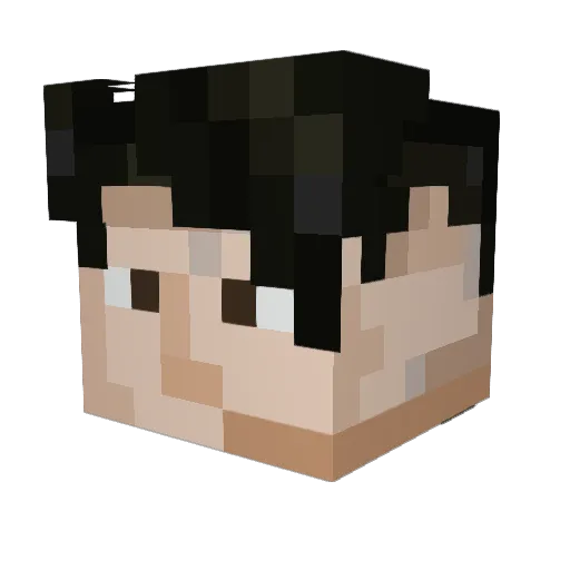 montedlr Minecraft avatar head, 3D render