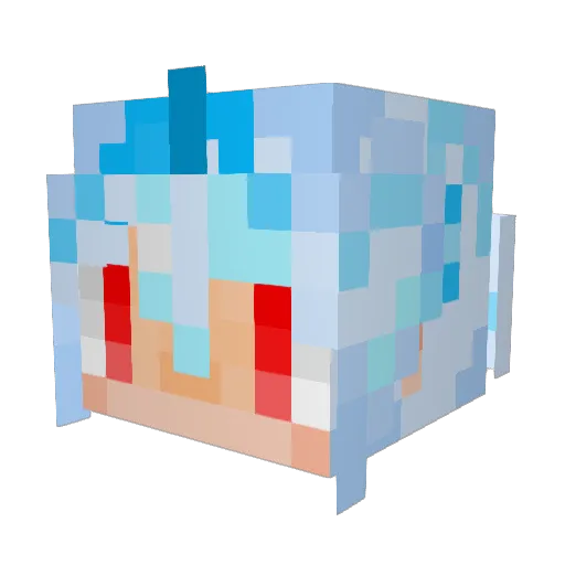 montnix Minecraft avatar head, 3D render