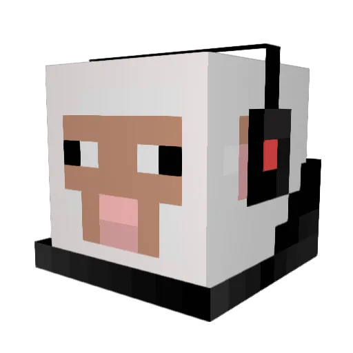 montongluan Minecraft avatar head, 3D render