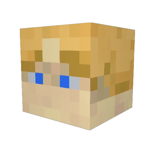 monty0819 Minecraft avatar head, 3D render