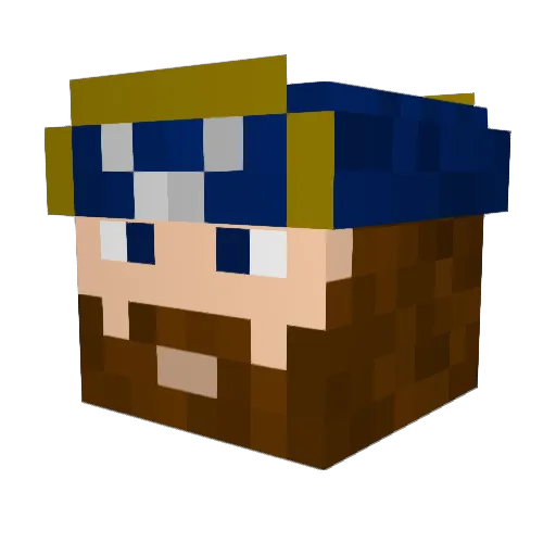 montyben101 Minecraft avatar head, 3D render