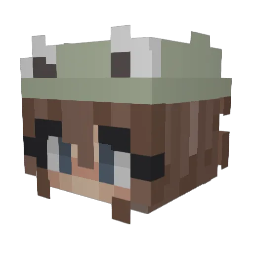 montz Minecraft avatar head, 3D render