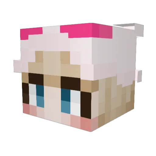 monwini Minecraft avatar head, 3D render