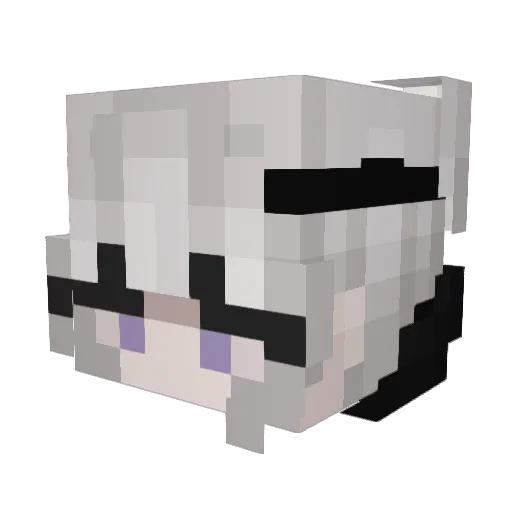 monxraven Minecraft avatar head, 3D render