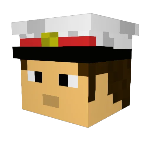 monyetstrong Minecraft avatar head, 3D render