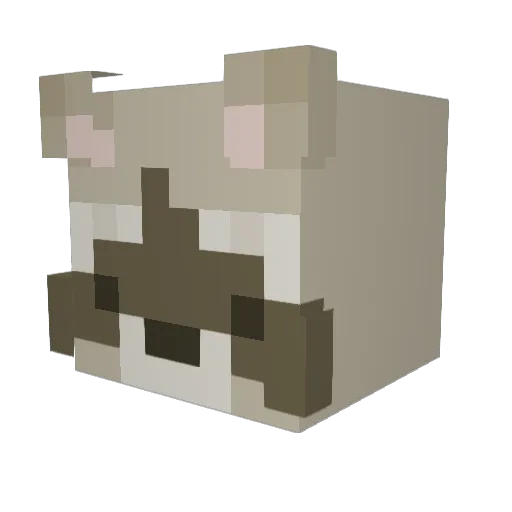 monyr Minecraft avatar head, 3D render