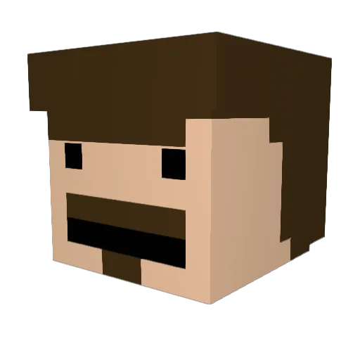 monzinc Minecraft avatar head, 3D render