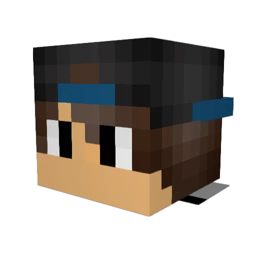 moo1210 Minecraft avatar head, 3D render