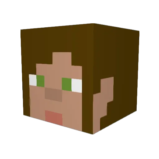 moo1701 Minecraft avatar head, 3D render